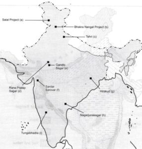 TEHRI DAM ON THE MAP OF INDIA
