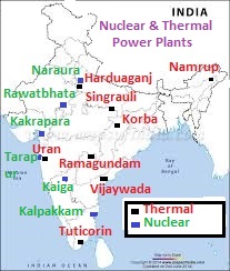 NUCLEAR & THERMAL POWER PLANTS (MAP PORTION)