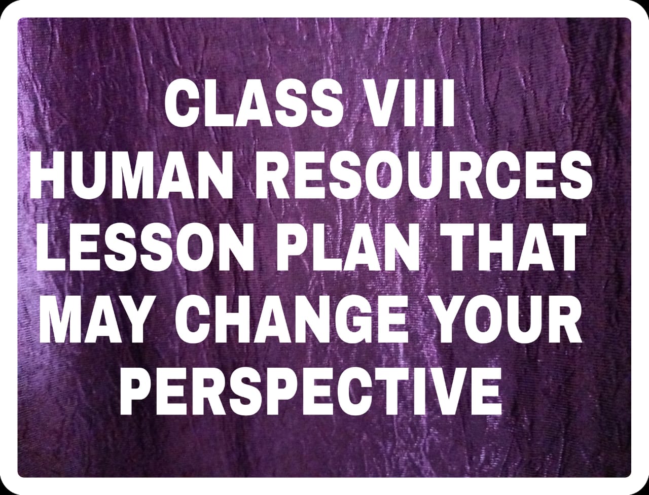 Class VIII Human Resources Lesson Plan That May Change Your Perspective