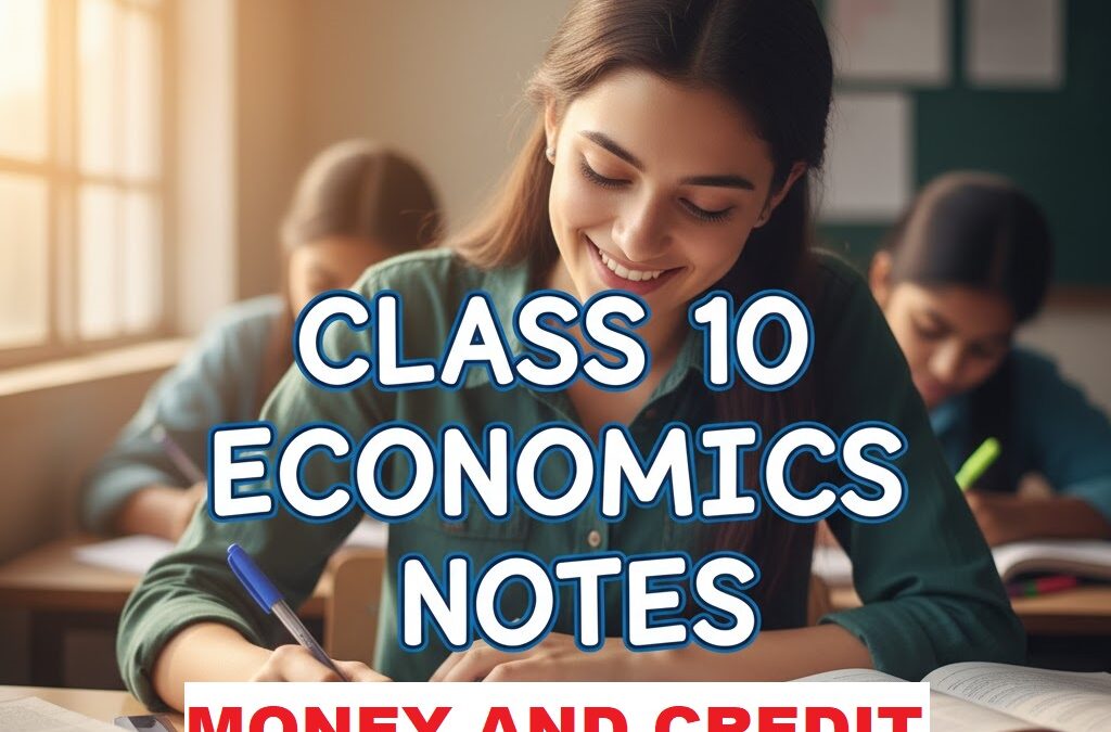 NCERT SOCIAL SCIENCE CLASS 10 ECONOMICS CHAPTER 3 MONEY AND CREDIT NOTES